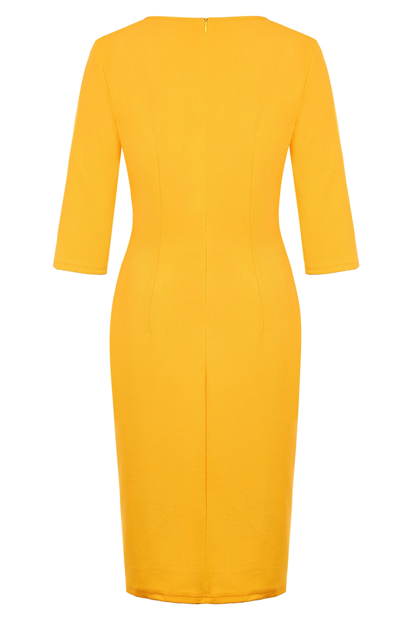 Square Neck Three-Quarter Sleeve Sheath Dress Luxegan