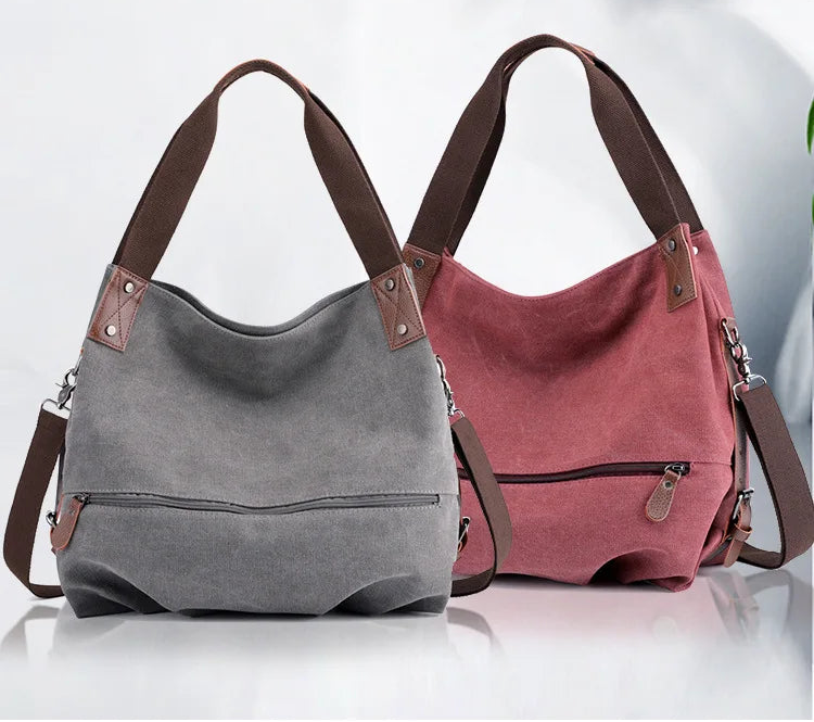 Canvas Square Shoulder Bag | Soft Versatile Spring/Summer Messenger Luxegan