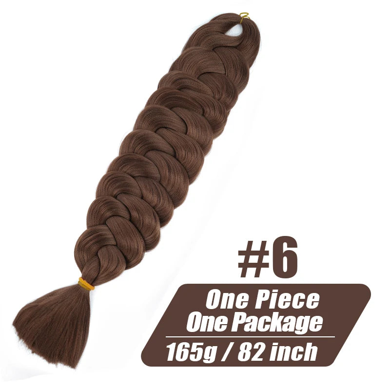 82 Inch Pre-Stretched Kanekalon Jumbo Braiding Hair – Crochet Braid Extensions for Black Women Luxegan