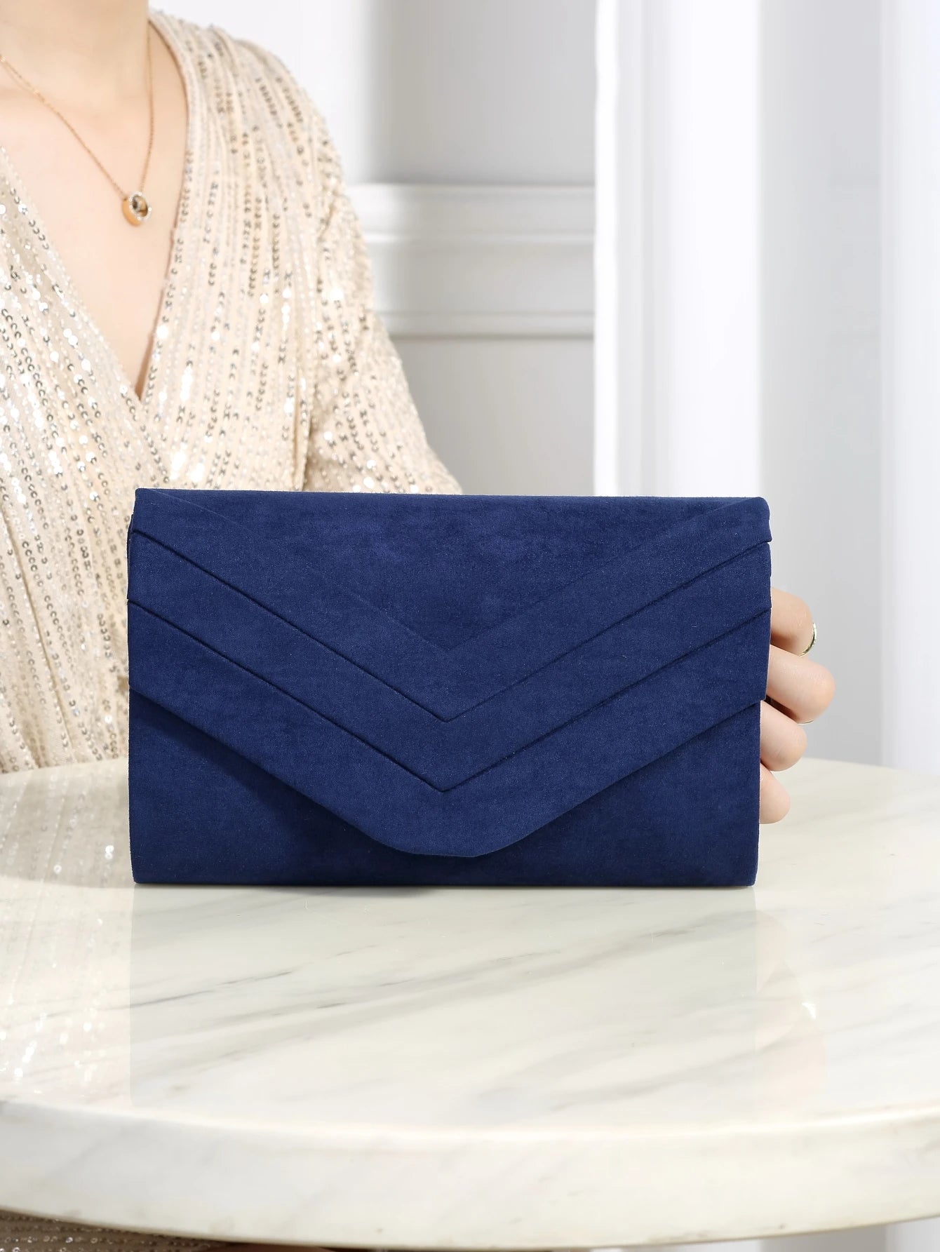 Luxury Evening Bag | Elegant & Quiet Luxurious Metal Trimmed Velvet Bag Luxegan