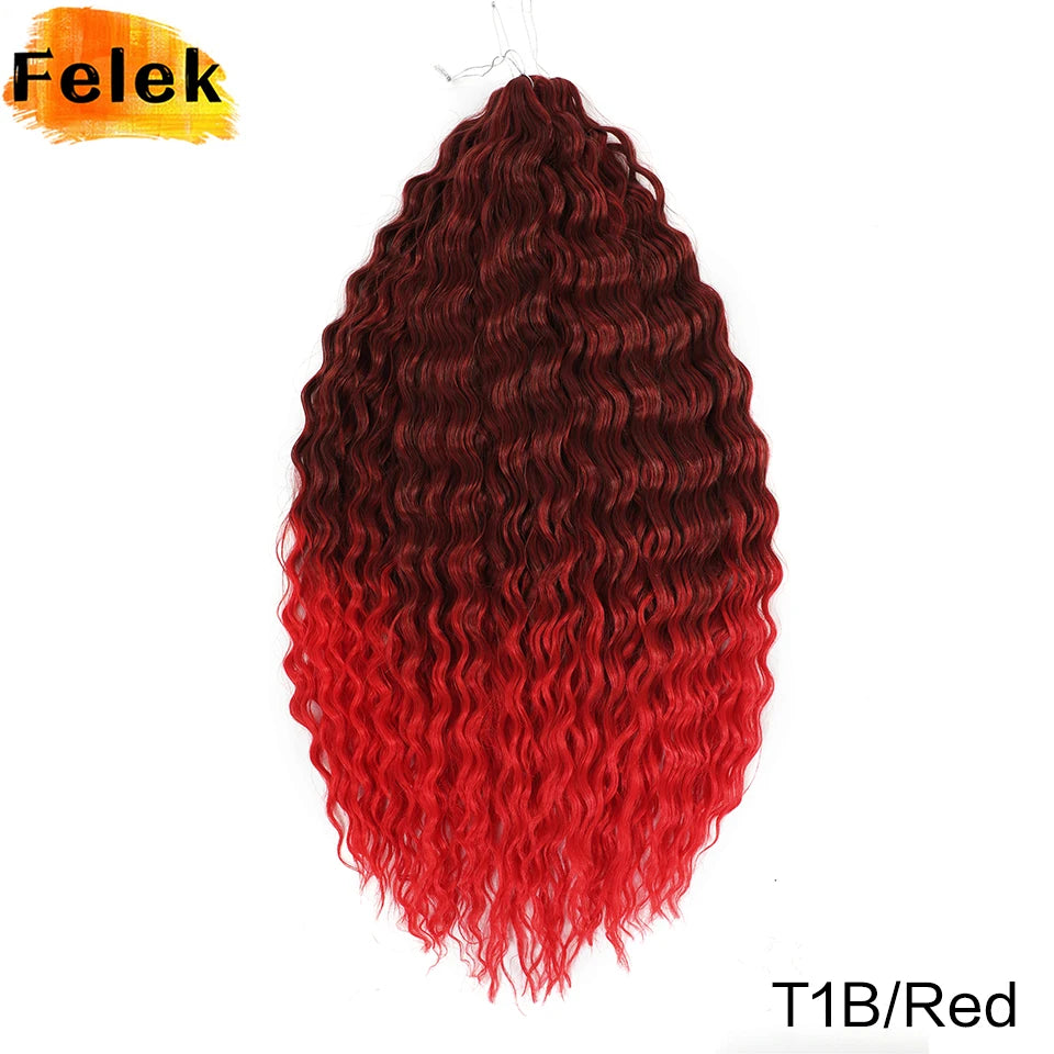 Ariel Curls Crochet Braiding Hair | Water Wave Synthetic Braid Extensions