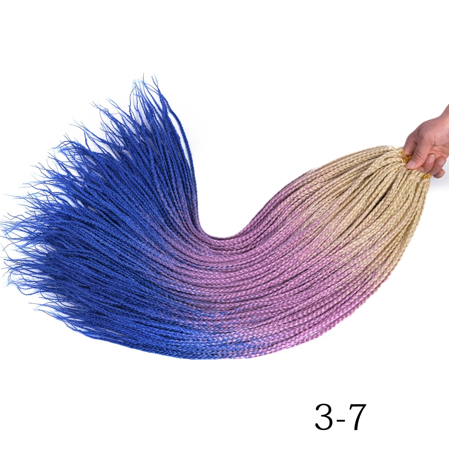 Ombre Box Braids Crochet Hair Extensions – Synthetic Straight Braiding Hair 14"/18"/24" | 22 Strands/Pack
