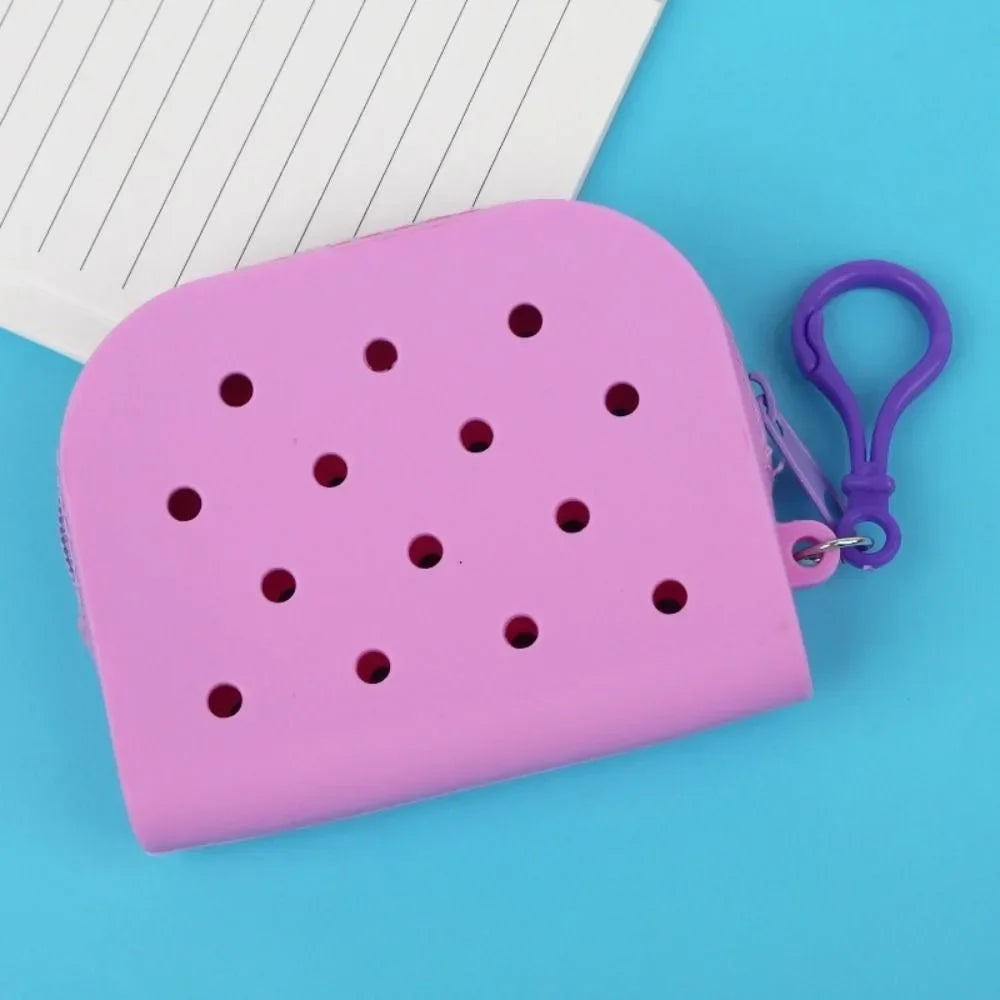 New Summer Bag Holes Coin Purse | Cute Silicone Mini Card Holder & Zipper Money Bag (Unisex) Luxegan