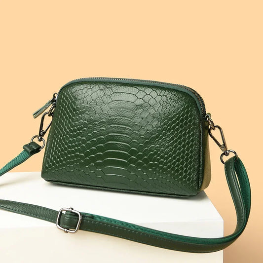 Cross Border Women's Crossbody Small Bag | New Fashion Genuine Cow Leather Single Shoulder Handbag (Trendy Messenger Bag) Luxegan