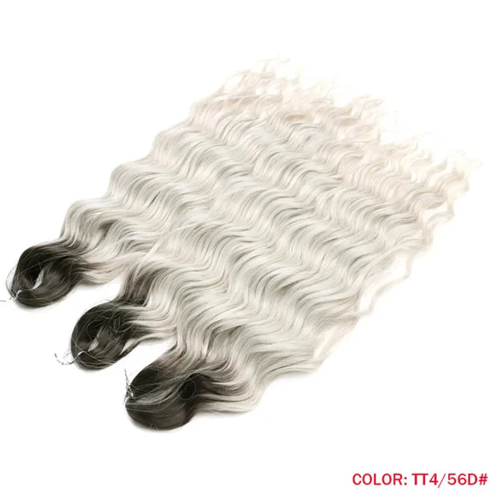Synthetic Anna Curl Water Wave Crochet Braiding Hair – 24 Inch | 300g | 60 Strands | 88 Ombre & - view 69