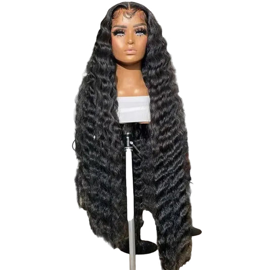 30-32 Inch Honey Blonde Deep Wave Wig | Sophisticated 13x4 Lace Frontal | Elegant 4x4 Lace Closure Brazilian Human Hair | "Dignified" Transparent Swiss Lace for Radiant Versatile Styling Luxegan