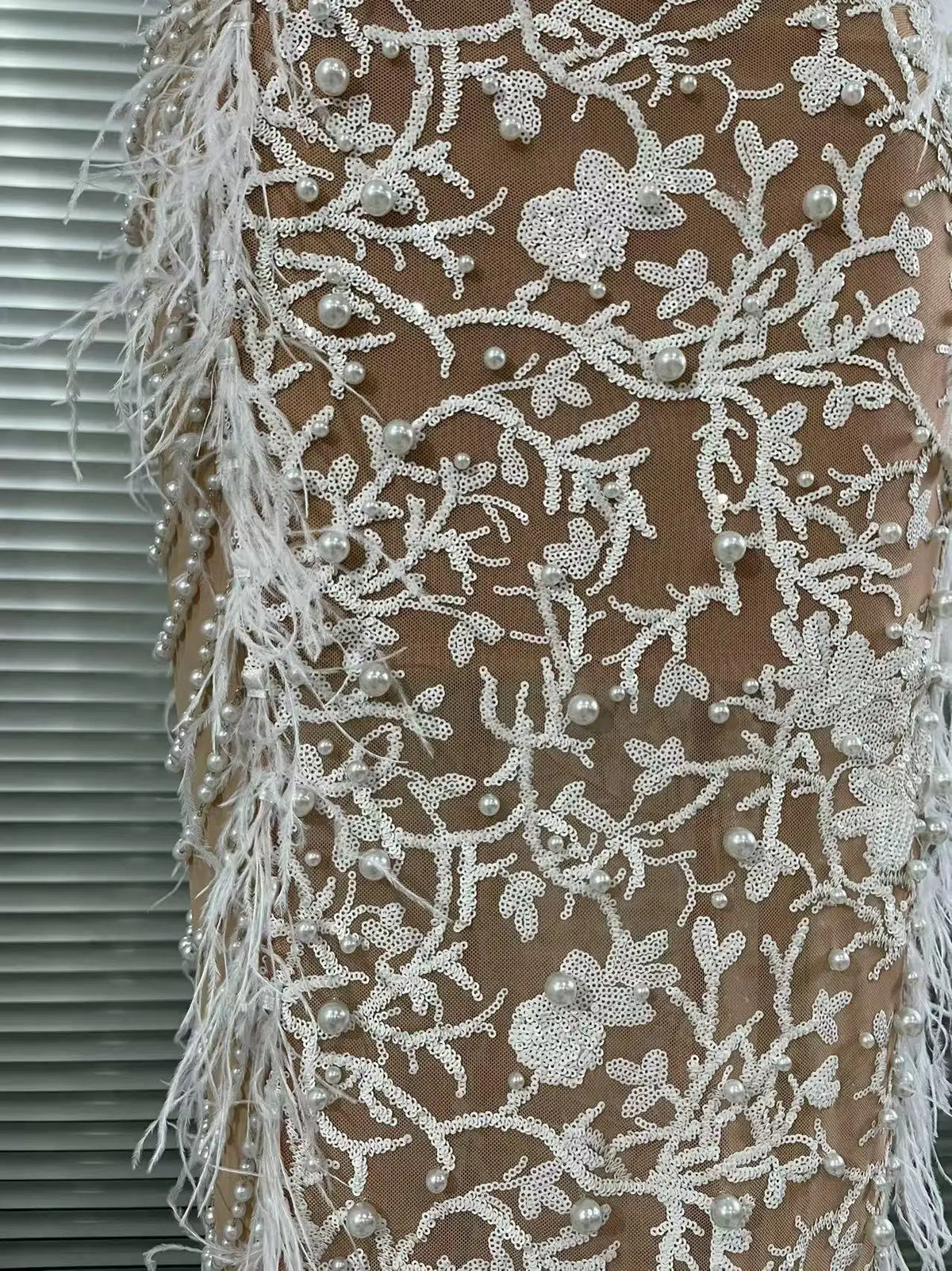 Solid Square Collar Spaghetti Strap Beaded Slim Fit Sheath Ankle-Length Dress – Dropped Waist, All Season Luxegan