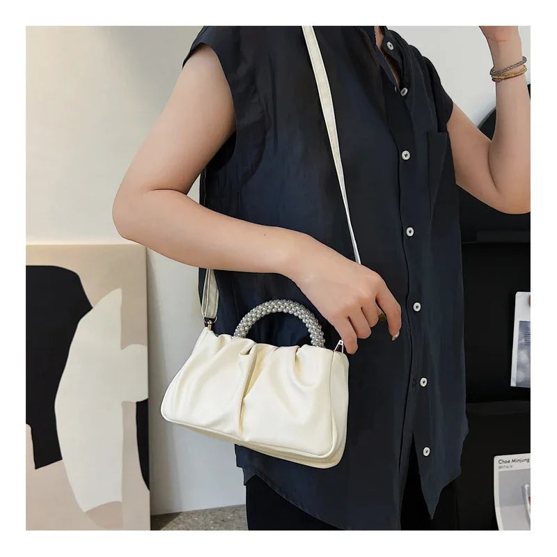 Women's Cloud Bag | New Fashionable Soft Solid-Color PU Leather Single-Shoulder & Crossbody Bag (Simple & Stylish) Luxegan