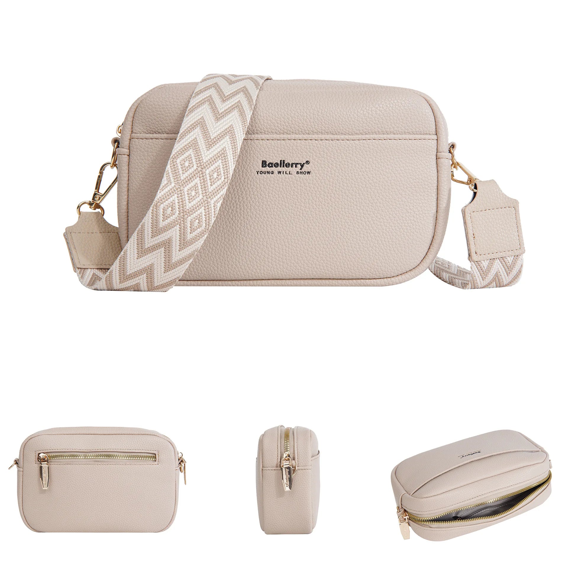 Multifunctional Large Capacity Mobile Phone Bag | Solid Color Small Square Crossbody Bag | Fashionable PU Leather Shoulder Purse | Casual Box-Style Ladies Handbag (Model N8927) Luxegan