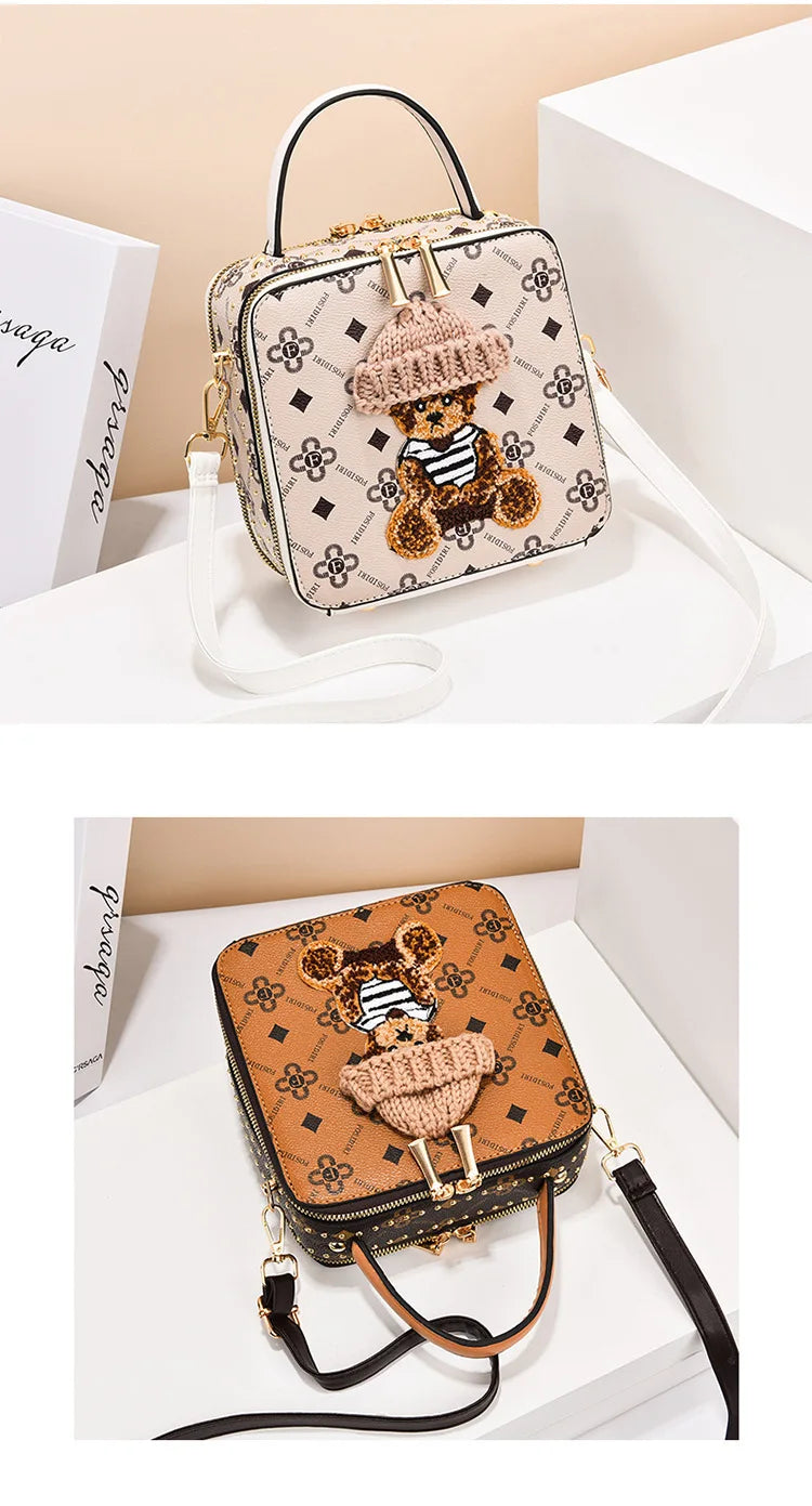 New Fashion Design Leather Women's Bag | Lady Commuter Small Square Bag & Hard Box Handbag Luxegan