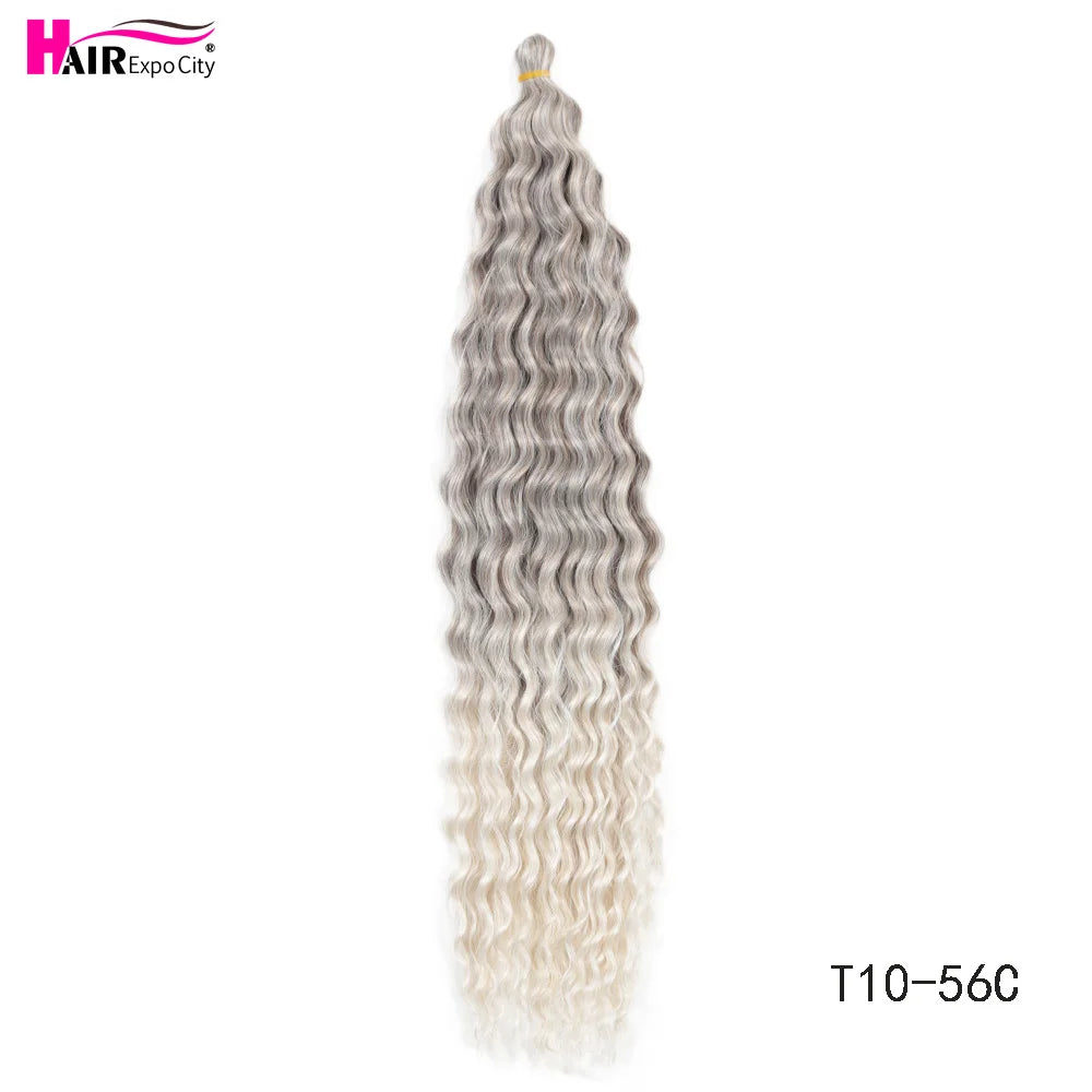 22 Inch Water Wave Twist Crochet Hair | Braiding Extensions