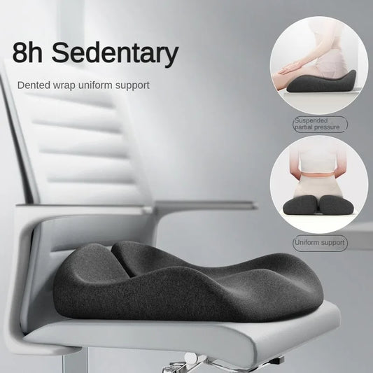 Orthopedic Memory Foam Coccyx Cushion | Sophisticated "Tailbone & Sciatica" Relief Silhouette | Elegant Non-Slip Office & Car Seat Pad | "Dignified" High-Performance Back Pain Comfort for Radiant Versatile Styling Luxegan