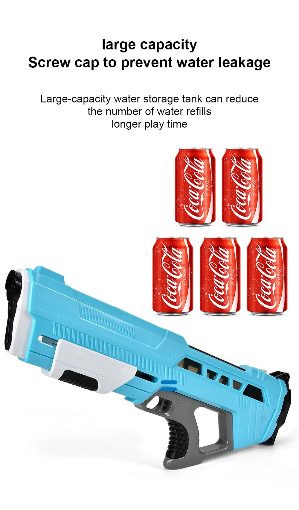 Electric-Style High-Pressure Water Blaster | Sophisticated "Military Theme" Silhouette | Elegant Large Capacity Summer Beach Essential | "Dignified" High-Performance Sports Toy for Radiant Versatile Styling Luxegan