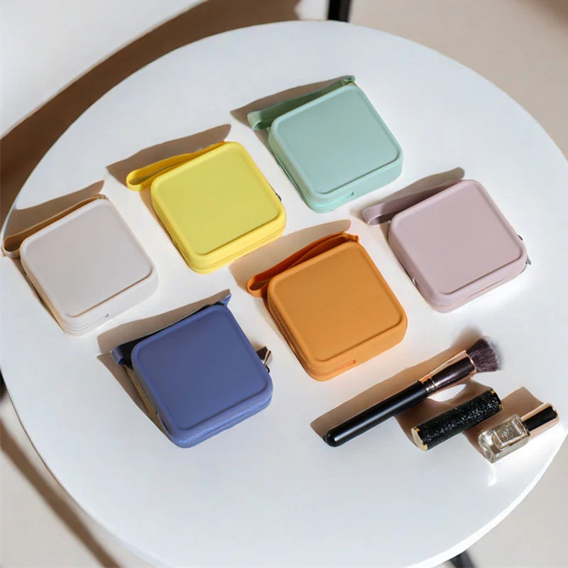 Unisex Candy Color Silicone Organizer Wallet | Waterproof Zipper Coin Purse, Earphone Bag & Portable Small Item Pouch (Normcore Style) Luxegan