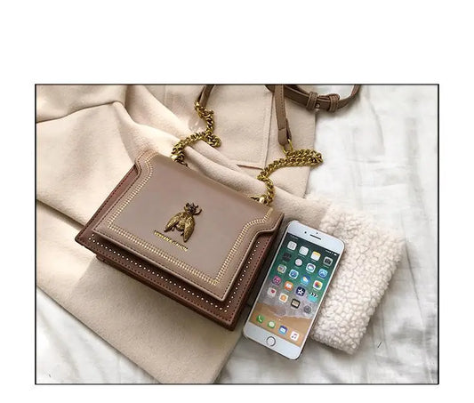 Luxury Brand Women's Handbag | New Retro Bee Female Shoulder Bag & Designer Crossbody Bags Luxegan