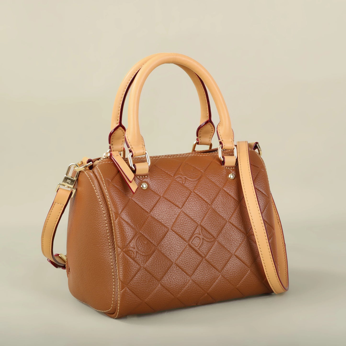 New Vintage Women's High-Capacity Handbag | Luxury Designer Bucket Bag | Classic Geometric PU Leather Shoulder & Messenger Bag (Model P3192) Luxegan