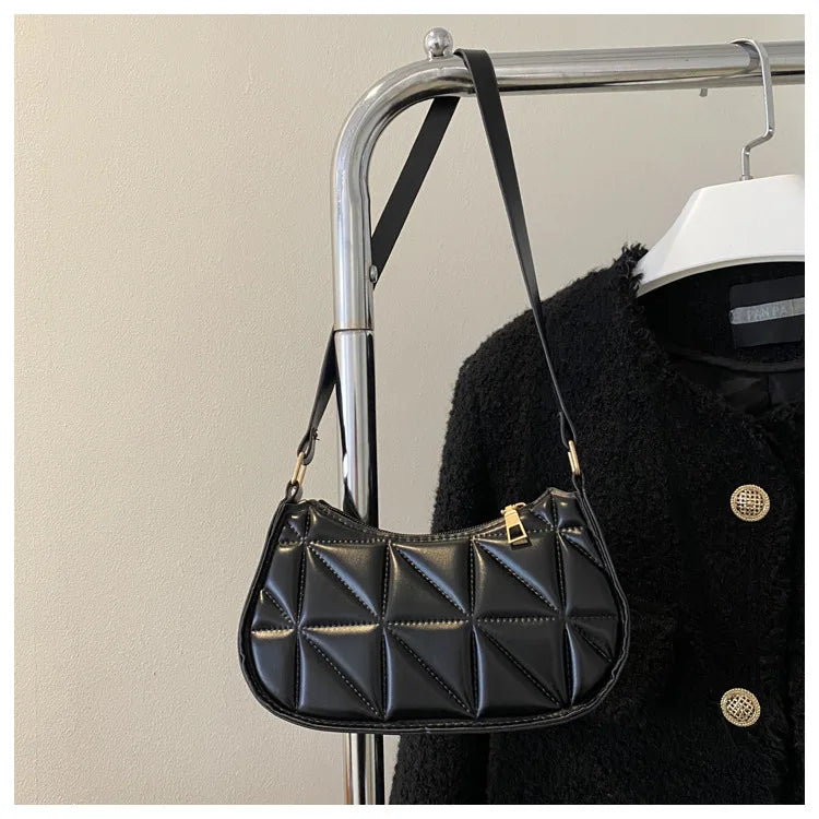 Mini Fashion Female Underarm Shopping Bag Retro Casual Women Totes | Shoulder Bags Female Leather Solid Color Handbag for Women Luxegan