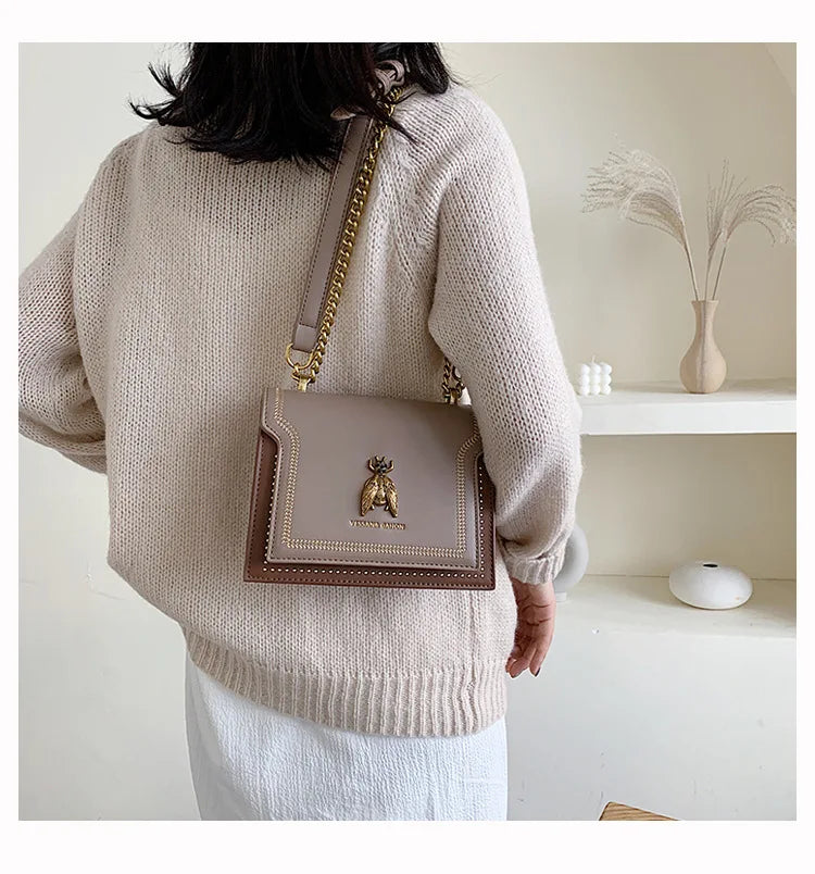 Luxury Brand Women's Handbag | New Retro Bee Female Shoulder Bag & Designer Crossbody Bags Luxegan