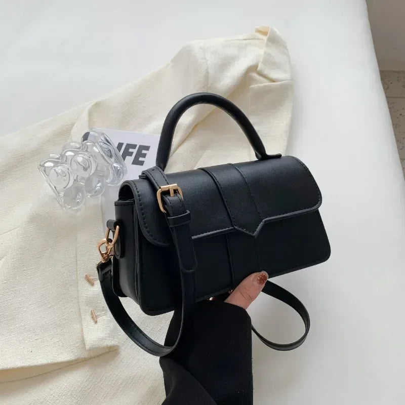 Vintage PU Leather Small Square Underarm Bag | Fashion Women's Shoulder Handbag & Crossbody Satchel Luxegan