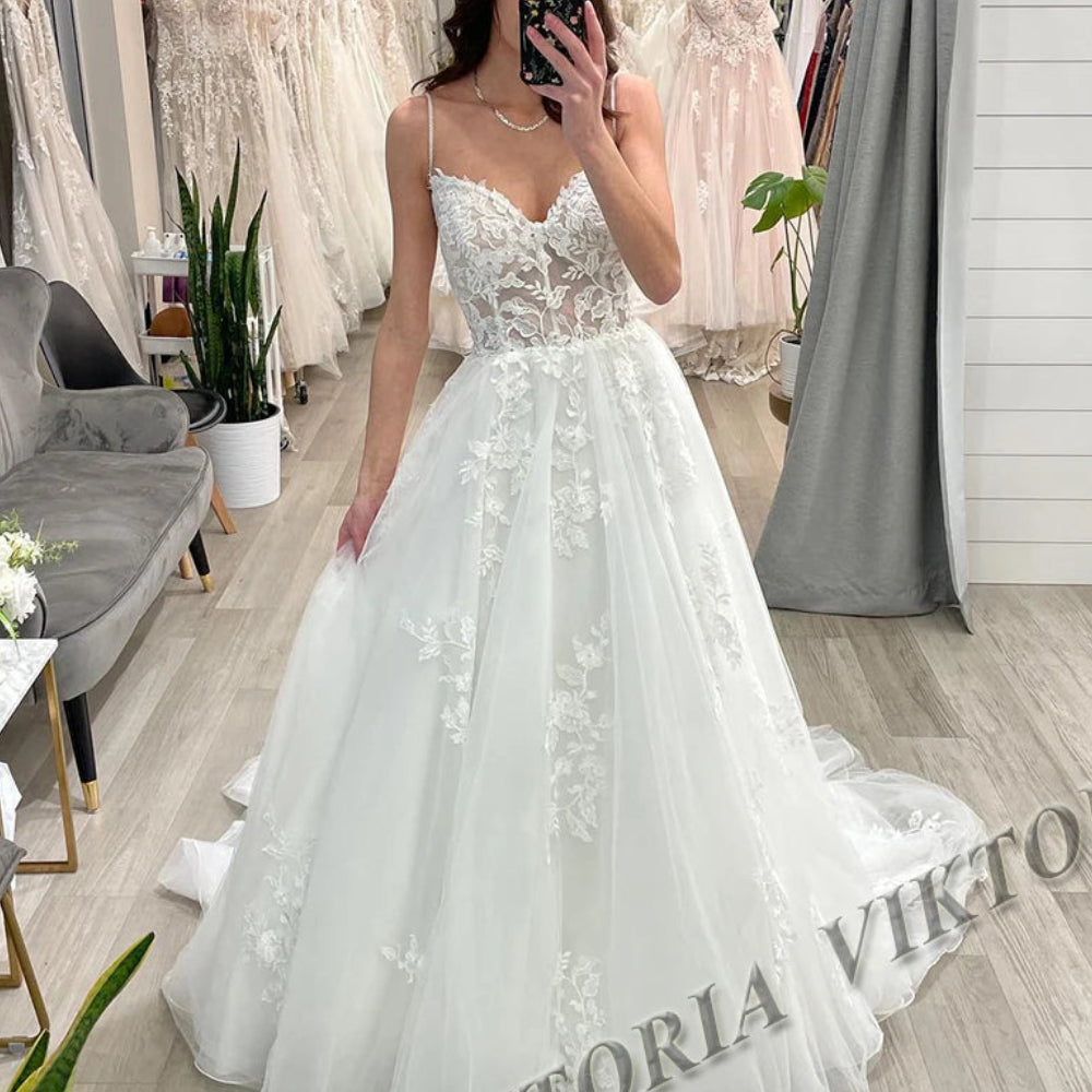 Exquisite Glitter Princess Bridal Ball Gown | Elegant Off-the-Shoulder Sweetheart Silhouette | Custom Made 3D Flowers & Pleated Tulle Wedding Dress | Royal Lace-Up Vestidos De Novias with Sweep Train Luxegan
