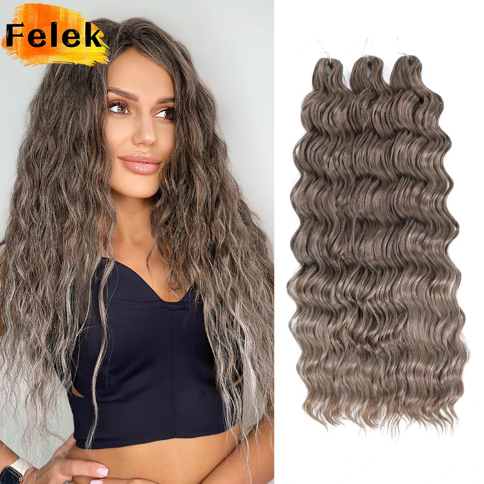Anna Curls Loose Wave Synthetic Crochet Braiding Hair 24in | 50 Strands | 22 Colors - view 29