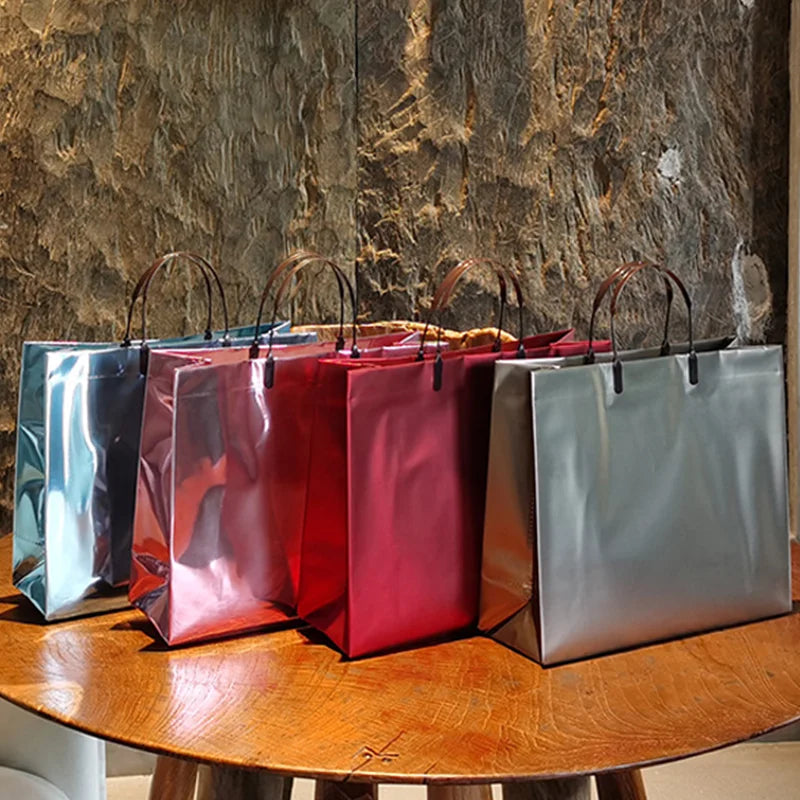 Custom Logo Promotional Gift Bags | 20-Piece Bulk Set for Shopping Mall Advertising | Personalized Wedding & Event Handbags | High-Quality Plastic Packaging (Model 9995) Luxegan