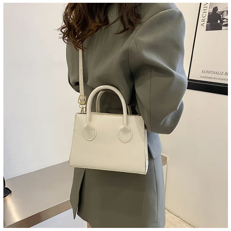 Elegant Black Handbag with Dual Handles | Chic Crossbody Bag & Retro Stylish Tote (Small Bag for Women & Girls) Luxegan