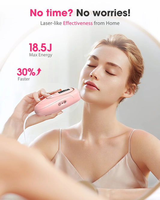 Advanced IPL Laser Hair Removal Device | Sophisticated "18.5J Pulsed Light" Silhouette | Elegant Cooling Function Home Epilator | "Dignified" High-Performance 999,900+ Flash Device for Radiant Versatile Styling Luxegan