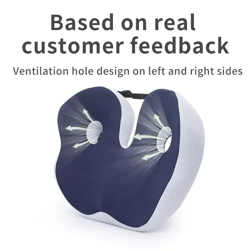 Comfort Memory Foam Office Chair Cushion | Sophisticated "Coccyx & Sciatica" Relief Silhouette | Elegant Tailbone & Prostate Support Pad | "Dignified" High-Performance Massage Cushion for Radiant Versatile Styling Luxegan