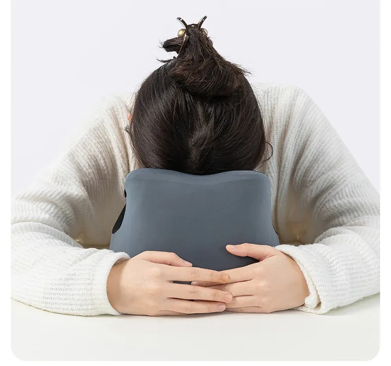 Memory Foam Office Chair Head Support | Sophisticated "Concave" Neck Silhouette | Elegant Adjustable Computer Chair Nap Pillow | "Dignified" High-Performance Support for Radiant Versatile Styling Luxegan