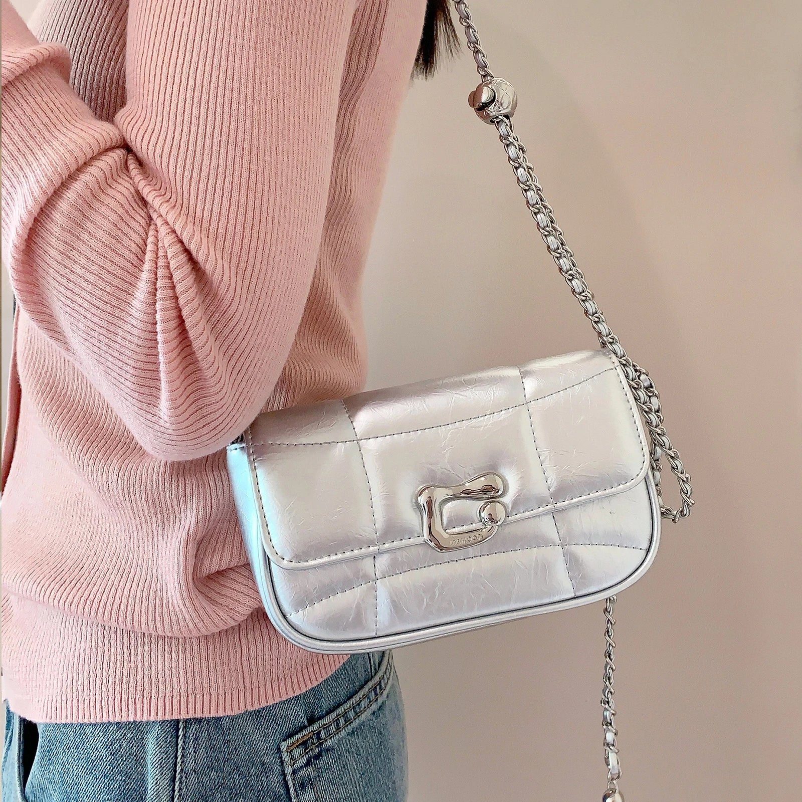 Chain Bag Genuine Leather Crossbody | Luxury Brand Shoulder Bag | Luxury Designers Quilted Square Handbag for Women Luxegan