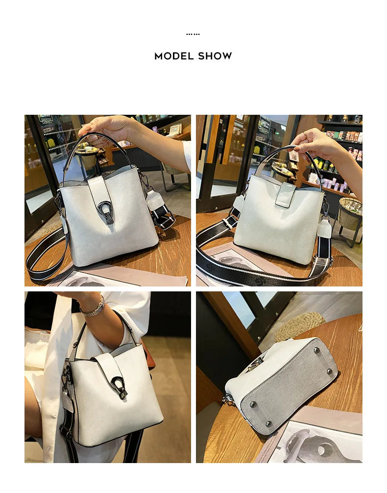 100% Genuine Leather Women's Handbag | Crossbody Bag, Ladies' Retro Shoulder Bag, Commuter & Shopping Bag