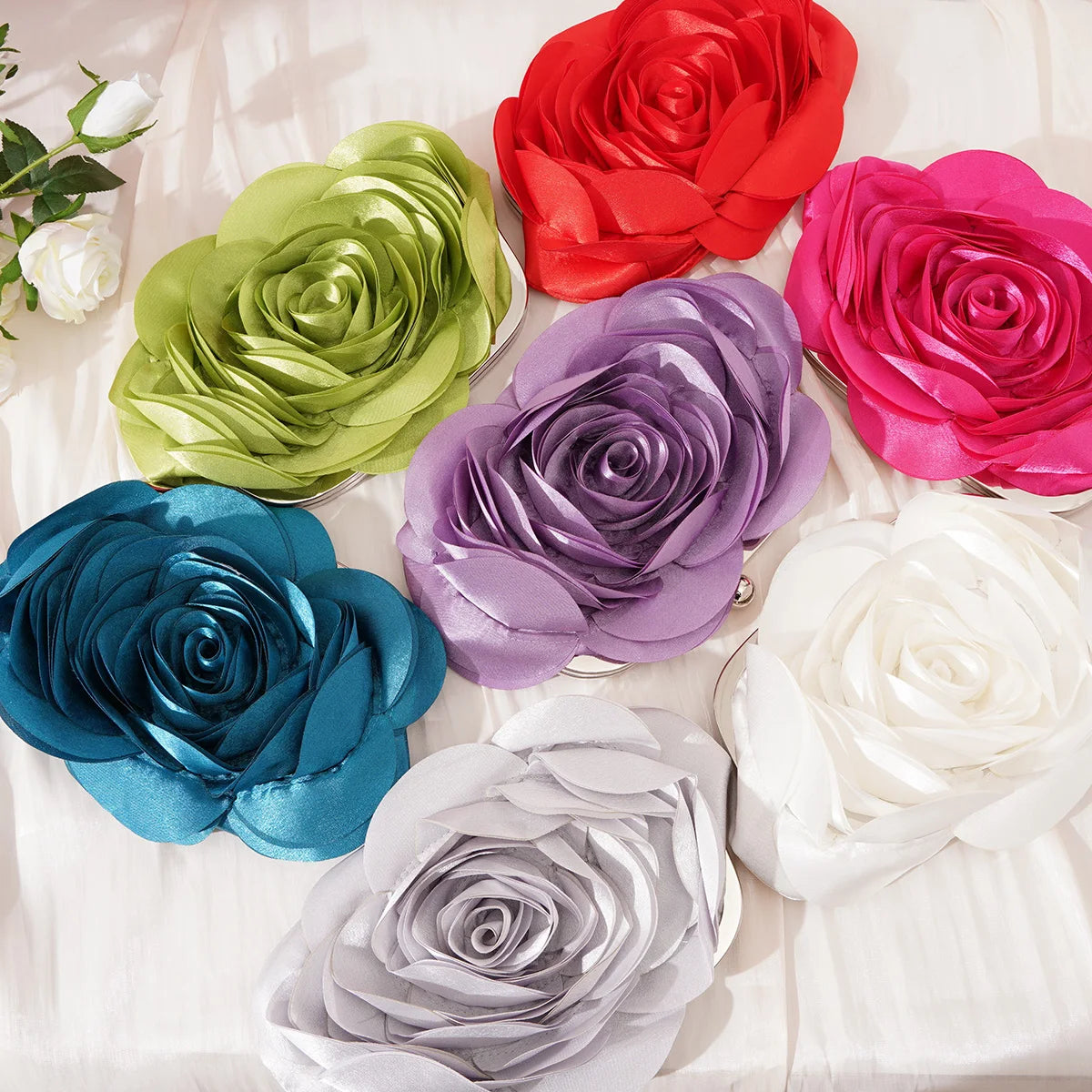 Floral Evening Clutch Bag | Flower Bride Purse & Wedding Handbag Luxegan