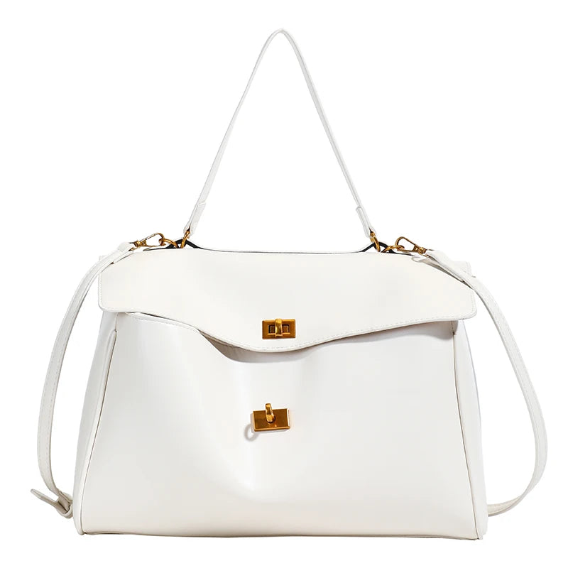 Latest Luxury Designer Soft PU Leather Variable Shoulder Bag | Large Capacity Solid Color Shopper Tote for Women Luxegan