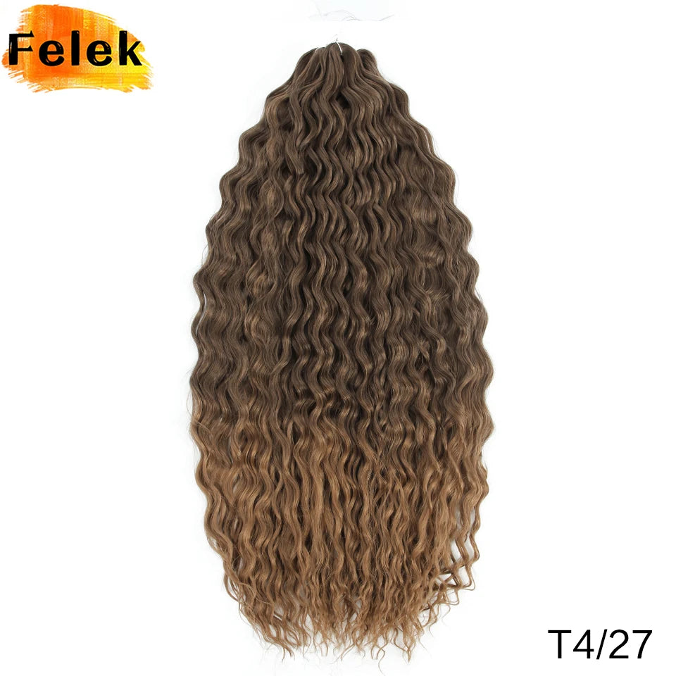 Ariel Curls Crochet Braiding Hair | Water Wave Synthetic Braid Extensions