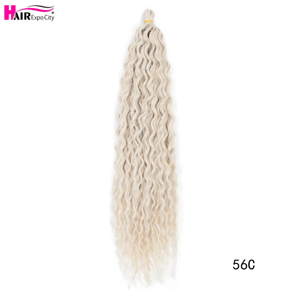 22 Inch Water Wave Twist Crochet Hair | Braiding Extensions