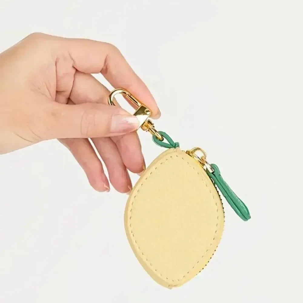 Polyester Cherry/Strawberry Coin Purse | Cute Fruit Shape Keychain Earphone Bag Luxegan