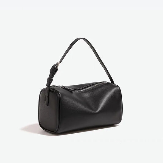 Genuine Leather 90s Barrel-Shaped Mini Bag Luxegan