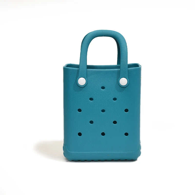 Hard Waterproof PVC Bucket Bag | Lightweight Beach & Travel Handbag Luxegan