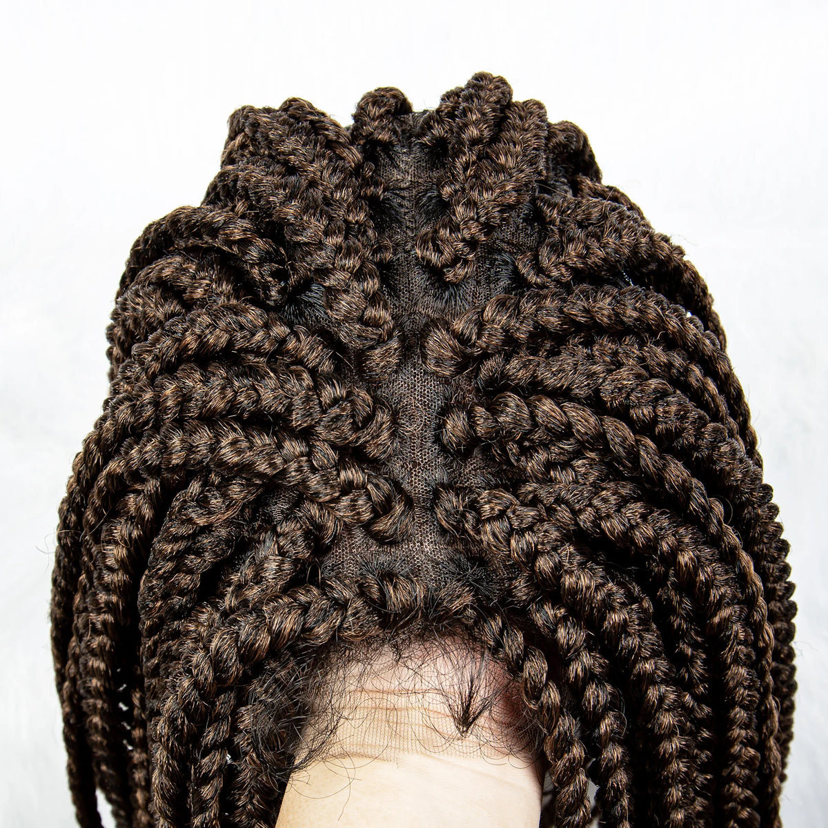 Pelucas trenzadas Bob para mujeres negras Peluca de encaje completo con trenzas estilo cornrow Peluca sintética de encaje frontal con trenzas de caja sin nudos con cabello de bebé