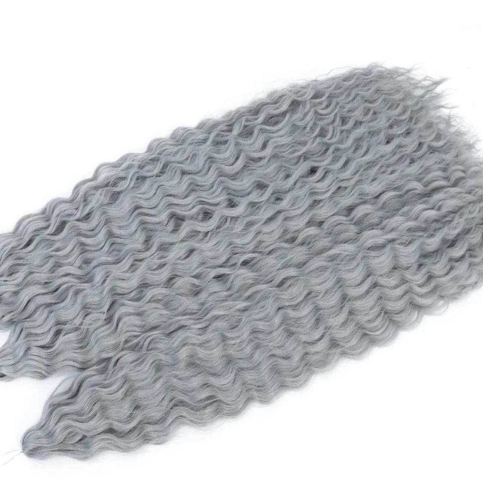 Ariel Curl Water Wave Twist Crochet Hair Extensions | Synthetic Ombre Braiding Hair 22-30 Inch - view 5