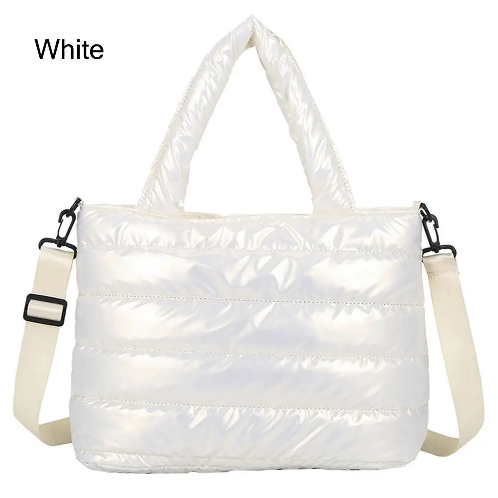 Puffer Tote Bag | Quilted Puffy Handbag & Crossbody Luxegan