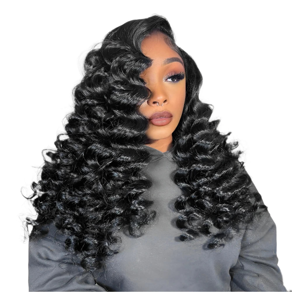 26 Inch Loose Deep Wave Lace Front Wig | Glueless | Pre-Cut | 13x4 Lace Frontal | 5x5 Lace Closure