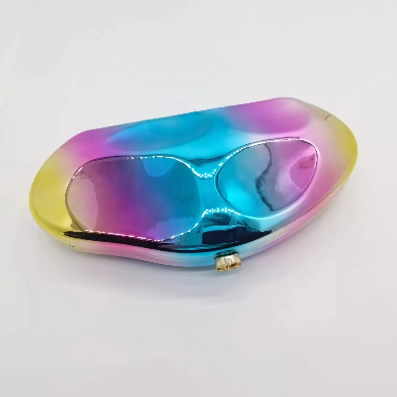 Acrylic Candy Shell Bag | Hard Lemon Color Chain Evening Clutch Luxegan