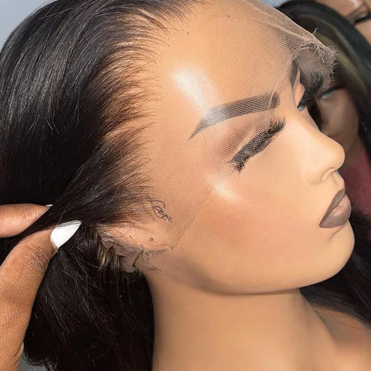 100% HD Transparent Lace Frontal Wig | Sophisticated "Bone Straight" Silhouette | Pre-Plucked 13x6 HD Full Lace Front Human Hair Wig | "Dignified" High-Performance Brazilian Remy Essential for Radiant Versatile Styling Luxegan