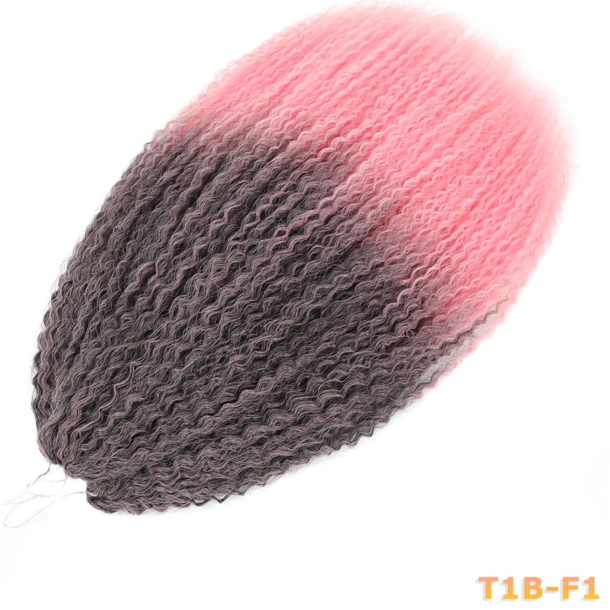 Afro Kinky Curly Crochet Hair Extensions – Kanekalon Ombre Braiding Hair 20–28in | 35 Strands/Pack - view 9