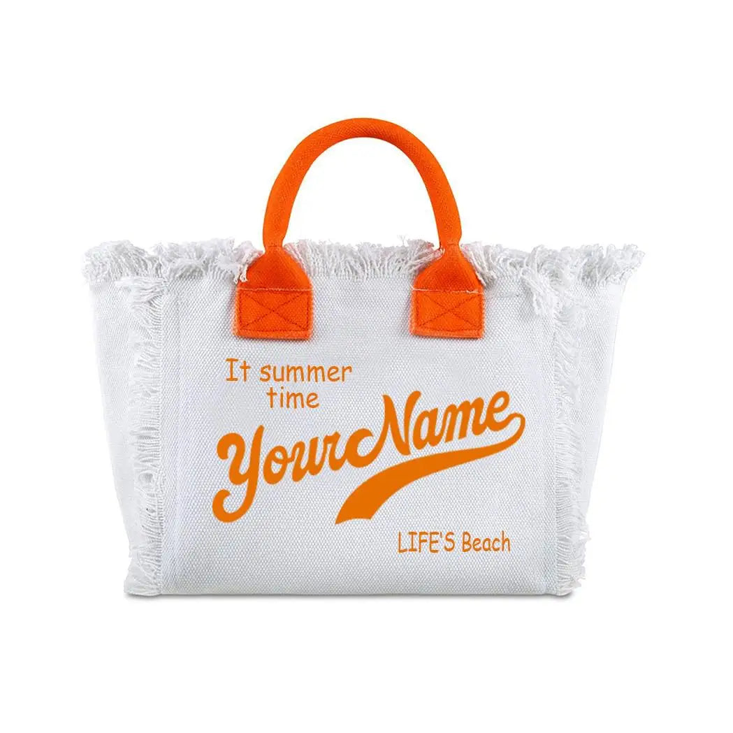 Customizable Fashion Canvas Bucket Tote | Large Capacity Commuting & Beach Bag Luxegan