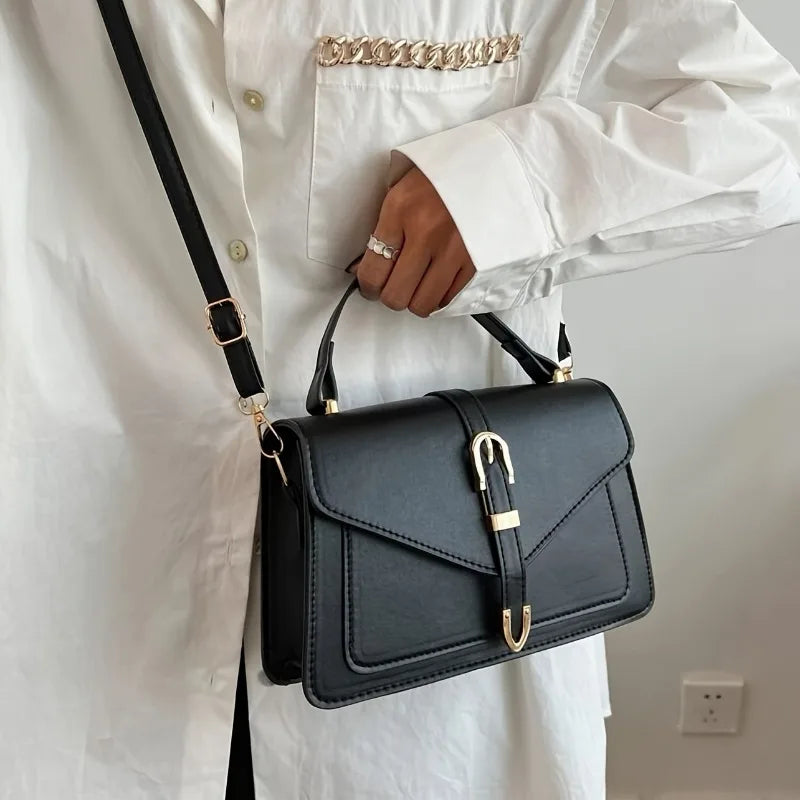Fashionable Minimalist Crossbody Bag | Top Handle & Flap Purse Luxegan