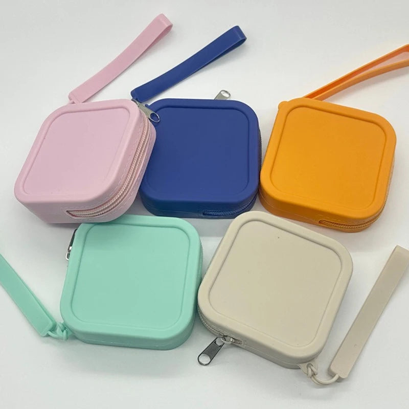 Unisex Candy Color Silicone Organizer Wallet | Waterproof Zipper Coin Purse, Earphone Bag & Portable Small Item Pouch (Normcore Style) Luxegan