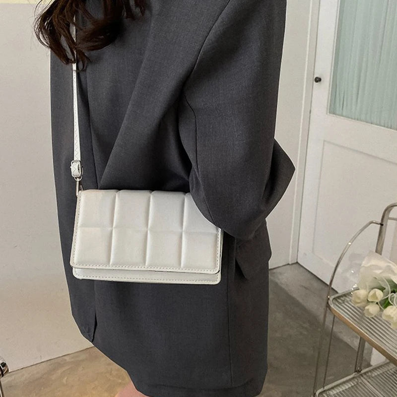 New Designer Small Messenger Handbag | Fashion Trend PU Leather Crossbody Bag for Women | Minimalist Single-Shoulder Travel Purse | Elegant Flap Style Female Handbag Luxegan